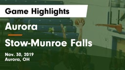 Aurora  vs Stow-Munroe Falls  Game Highlights - Nov. 30, 2019