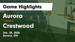 Aurora  vs Crestwood  Game Highlights - Jan. 28, 2020