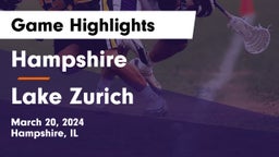 Hampshire  vs Lake Zurich  Game Highlights - March 20, 2024