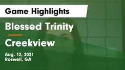 Blessed Trinity  vs Creekview  Game Highlights - Aug. 12, 2021
