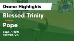 Blessed Trinity  vs Pope  Game Highlights - Sept. 7, 2023