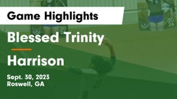 Blessed Trinity  vs Harrison  Game Highlights - Sept. 30, 2023