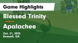 Blessed Trinity  vs Apalachee  Game Highlights - Oct. 21, 2023