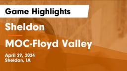 Sheldon  vs MOC-Floyd Valley  Game Highlights - April 29, 2024