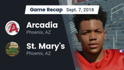 Recap: Arcadia  vs. St. Mary's  2018