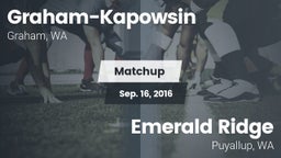 Matchup: Graham-Kapowsin vs. Emerald Ridge  2016