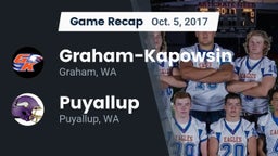 Recap: Graham-Kapowsin  vs. Puyallup  2017