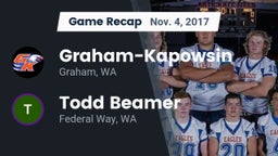 Recap: Graham-Kapowsin  vs. Todd Beamer  2017