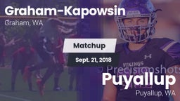 Matchup: Graham-Kapowsin vs. Puyallup  2018