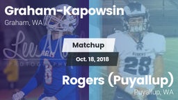 Matchup: Graham-Kapowsin vs. Rogers  (Puyallup) 2018