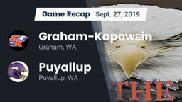 Recap: Graham-Kapowsin  vs. Puyallup  2019