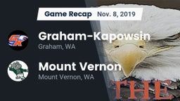 Recap: Graham-Kapowsin  vs. Mount Vernon  2019