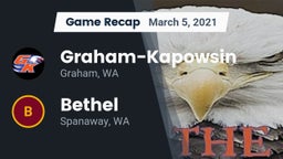 Recap: Graham-Kapowsin  vs. Bethel  2021