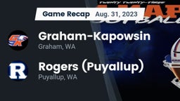 Recap: Graham-Kapowsin  vs. Rogers  (Puyallup) 2023