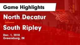North Decatur  vs South Ripley Game Highlights - Dec. 1, 2018