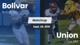 Matchup: Bolivar  vs. Union  2018