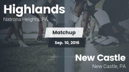 Matchup: Highlands High vs. New Castle  2016