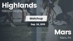 Matchup: Highlands High vs. Mars  2016