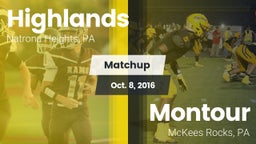 Matchup: Highlands High vs. Montour  2016