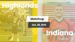 Matchup: Highlands High vs. Indiana  2016
