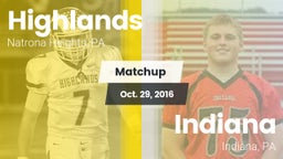 Matchup: Highlands High vs. Indiana  2016