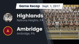 Recap: Highlands  vs. Ambridge  2017