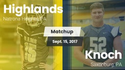 Matchup: Highlands High vs. Knoch  2017