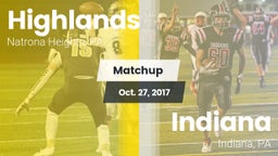 Matchup: Highlands High vs. Indiana  2017