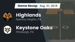 Recap: Highlands  vs. Keystone Oaks  2018