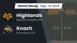 Recap: Highlands  vs. Knoch  2018