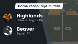 Recap: Highlands  vs. Beaver  2018