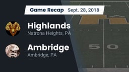 Recap: Highlands  vs. Ambridge  2018