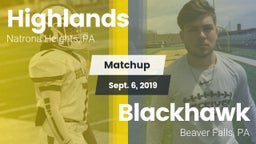 Matchup: Highlands High vs. Blackhawk  2019