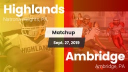 Matchup: Highlands High vs. Ambridge  2019