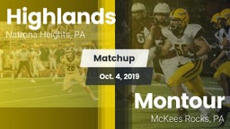 Matchup: Highlands High vs. Montour  2019