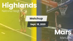 Matchup: Highlands High vs. Mars  2020