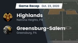 Recap: Highlands  vs. Greensburg-Salem  2020