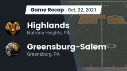 Recap: Highlands  vs. Greensburg-Salem  2021