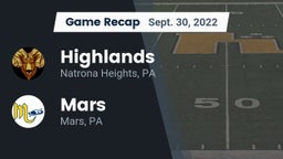 Recap: Highlands  vs. Mars  2022