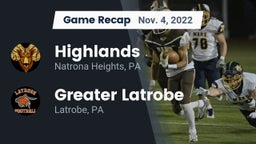 Recap: Highlands  vs. Greater Latrobe  2022
