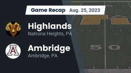 Recap: Highlands  vs. Ambridge  2023