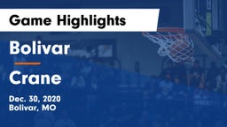 Bolivar  vs Crane  Game Highlights - Dec. 30, 2020