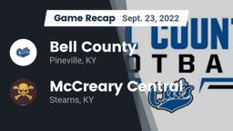 Recap: Bell County  vs. McCreary Central  2022