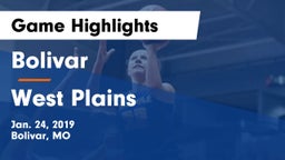 Bolivar  vs West Plains  Game Highlights - Jan. 24, 2019