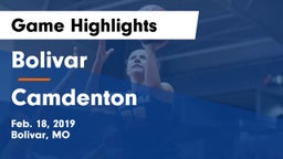 Bolivar  vs Camdenton  Game Highlights - Feb. 18, 2019