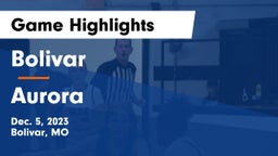 Bolivar  vs Aurora  Game Highlights - Dec. 5, 2023