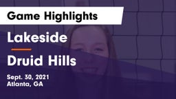 Lakeside  vs Druid Hills Game Highlights - Sept. 30, 2021