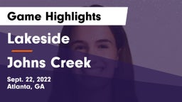 Lakeside  vs Johns Creek  Game Highlights - Sept. 22, 2022