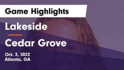 Lakeside  vs Cedar Grove Game Highlights - Oct. 3, 2022