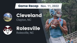 Recap: Cleveland  vs. Rolesville  2022